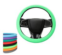 Car Steering Wheel Protective Cover, Cool Non-Slip Silicone Universal Car Protector Material, Fits 13/14/15/16 inch Wheels (Green)
