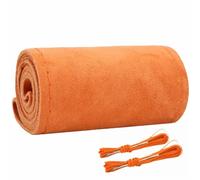 Car Steering Wheel Protective Cover Flocking Leather Car Steering Wheel Cover Stitch Universal 38cm Protector Suede Anti Slip DIY Decor(CA248-O)