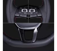 Car Steering Wheel Protective Cover For BMW Sport F06 F10 F15 F16 F20 F21 F25 F30 F32gt F80 F82 X1 X3 X5 Hand Stitched Microfiber Leather Car Steering Wheel Cover(Black Thread)