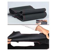 Car Steering Wheel Protective Cover For Changan For UNIT For UNI-T For CS85 Leather Hand Sewing Car Steering Wheel Cover Protector Sleeve(Red black)