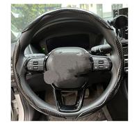 Car Steering Wheel Protective Cover For Deco 2024 Carbon Fiber Silicone Car Steering Wheel Cover Anti-skid Booster Cover Auto Accessories 38cm 2/3PCS(A 3PCS Black)
