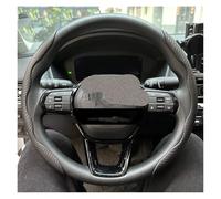 Car Steering Wheel Protective Cover For Deco 2024 Carbon Fiber Silicone Car Steering Wheel Cover Anti-skid Booster Cover Auto Accessories 38cm 2/3PCS(C 2PCS Black)