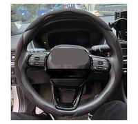 Car Steering Wheel Protective Cover For Deco 2024 Carbon Fiber Silicone Car Steering Wheel Cover Anti-skid Booster Cover Auto Accessories 38cm 2/3PCS(D 3PCS Black)