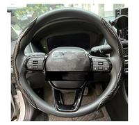 Car Steering Wheel Protective Cover For Deco 2024 Carbon Fiber Silicone Car Steering Wheel Cover Anti-skid Booster Cover Auto Accessories 38cm 2/3PCS(A 2PCS Black)