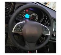 Car Steering Wheel Protective Cover For Mitsubishi For Outlander 2013 2014 For ASX L200 2015 2016 For Mirage 2014 DIY Microfiber Leather Car Steering Wheel Cover(Light Blue Thread)