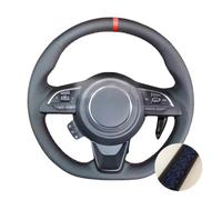 Car Steering Wheel Protective Cover For Suzuki For Jimny For Sierra For Swift For Sport For Teszt For Baleno 2018-2022 Hand Stitched Leather Car Steering Wheel Cover(Blue Thread)