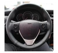 Car Steering Wheel Protective Cover For Toyota For RAV4 2013-2019 For Corolla 2014-2019 For Auris 2013-2016 Car Steering Wheel Cover Braid Artificial Leather(Red Thread)