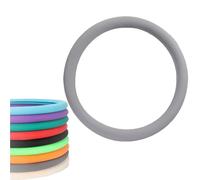 Car Steering Wheel Protective Cover, Silicone Steering Wheel Cover, Cool Non-Slip Silicone Steering Wheel Protector, Easy to Clean Steering Wheel Cover, Universal Fit for Most Cars (Light Gray)