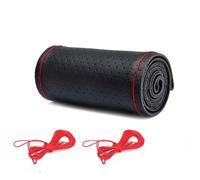 Car Steering Wheel Protective Cover Steering Wheel Cover 37-38cm Universal DIY Braided Car Steering Wheel Protector With Needles And Thread(With Hole Red)