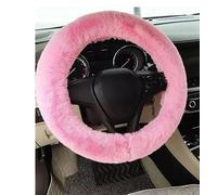 Car Steering Wheel Protector 38cm Steering Wheel Fur Fluffy Thick Auto Car Plush Cover Soft Wool Winter Pink Blue Purple Black