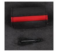 Car Steering Wheel Protector Cover Universal Suede Car Steering Wheel Cover Sewing Soft Leather Braiding(Black)