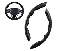 Car Steering Wheel Protector For A1 For Sportback S A2 A3 8P 8V 1995-2024 Segmented Grip Breathable ComFortable Protector Auto Steering Wheel Cover(A-Black)