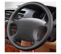 Car Steering Wheel Protector For Chevy For Epica 2005-2006 | Leather, DIY stitching, protects the steering wheel from wear and tear.(Black Line)