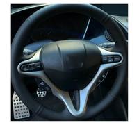 Car Steering Wheel Protector For Civic 2006-2011 Black Hand Stitch Microfiber Leather Car Steering Wheel Cover(Yellow Thread)