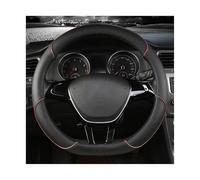 Car Steering Wheel Protector For Dacia For Duster Ⅰ SUV 2010-2017 Carbon Fiber Leather Ultra-thin Sweat-absorbing Car Steering Wheel Cover(BlackCoffee,O)