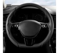 Car Steering Wheel Protector For Ford Puma ST-Line V Crossover 2020-2023,Covers Non-slip Faux Leather Breathable Sports Interior Accessories,A Black
