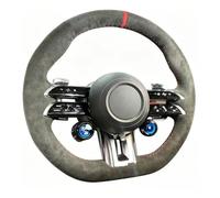 Car Steering Wheel Protector For Mercedes For Benz For AMG GT A35 A45 | DIY hand stitched leather protects steering wheel from wear and tear(Blue Thread)