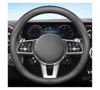 Car Steering Wheel Protector For Mercedes For Benz G550 G63 GLC200 A35 | Leather protects the steering wheel from wear and tear.(T)