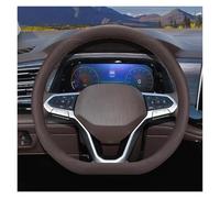 Car Steering Wheel Protector For Peugeot 108 Hatch Microfiber Leather Car Steering Wheel Cover Protector Anti-slip Breathable(Grey)