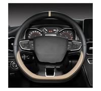 Car Steering Wheel Protector For VW For Teramont For Atlas For Tcross 2017-2021 D Shape Car Steering Wheel Cover Decorative Auto Protector(Beige)