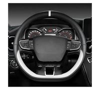 Car Steering Wheel Protector For VW For Teramont For Atlas For Tcross 2017-2021 D Shape Car Steering Wheel Cover Decorative Auto Protector(White)