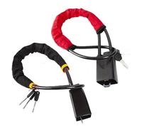 Car Steering Wheel Reinforced Cable Lock with Seat Belt Socket for Truck SUV Van RV Anti Theft Protection Device Seat Belt Lock(2Pcs)
