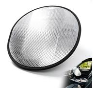 Car Steering Wheel Sun Shade Cover, Steering Wheel Covers for Heat | Folding Sunshade Wrap,Round Heat Reflective Shield For Summer Automotive SUV RV Truck Travel Camping