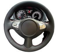 Car Steering Wheel Wrap For Nissan For Juke For Maxima 370Z For Sentra SV Braid Car Steering Wheel Cover Wrap Black Soft Microfiber Leather(Blue Thread)