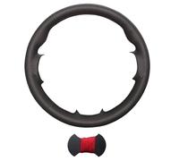 Car Steering Wheel Wrap For Toyota For 4Runner For Camry For Corolla For Sienna 1997-2003 Car Steering Wheel Cover Dark Gray Beige Black Mircrofiber Leather(Red Thread)