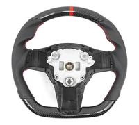 Car Steering Wheels Compatible With Tesla For Model 3 2017 2018-2023 For Model Y 2020 2021 2022 2023 US Version Carbon Fiber Car Steering Wheel Interior Parts