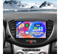 Car Stereo 2 Din for Hyundai i10 2007 2008 2009 2010 2011 2012 2013 with carplay Android Auto 9in IPS Touchscreen, Bluetooth 32EQ GPS Navi WiFi Mirror Link FM/RDS SWC Backup Camera Mic, 2+32G