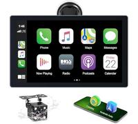 Car Stereo,9 Inch CarPlay Screen for Apple Car play & Android Auto,Portable Car Player Wireless Car Play Screen with Voice Control, Suitable for Most Vehicles (9 Inch +Camera)
