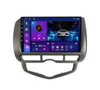Car Stereo Android 12 For Jazz City 2002-2007 9 Inch Touch Screen Built-in Wireless CarPlay Android Auto Support DSP BT DAB RDS GPS HiFi Mirror Link Backup Camera SWC(B,8Core+3G+32G)