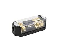 Car Stereo Audio Black Base 150A 1 in 2 Out ANL Fuse Holder Distribution Block Protected circuits