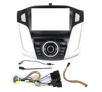 Car Stereo Dash Panel 2din Car Radio Fascia Frame Adapter Canbus Box Cable For Ford For Focus 3 2012-2017 DVD CD Stereo Player Panel Dash Mount Kit(Frame-Cable A)