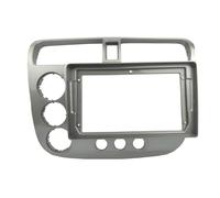 Car Stereo Dash Panel 9 INCH Audio Fitting For CIVIC 2000-2006 RHD LHD Head Unit Radio Dashboard GPS Stereo Panel For Mounting 2 Din DVD Frame(Silver,Frame cord RHD)