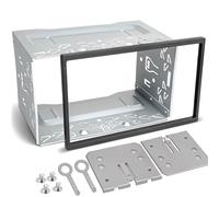 Car Stereo Double Din Cage, Car Stereo Double DIN Universal Cage with Frame, Auto Audio and Video Dash Mounting Kit with Screws, Auto Radio Fitting Kit for DVD Players GPS Navigation mounting Brackets
