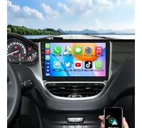 Car Stereo for Peugeot 208/2008 2012-2018 4+64G Radio Android 14 Wireless CarPlay Android Auto GPS Navigation 10inch w/Bluetooth Wifi FM/RDS SWC Mirror Link + Backup Camera Mic Head Unit