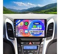 Car Stereo Radio 4+64G Head Unit Android 13 for Hyundai I30 GD 2012-2017, Built-in Wireless Carplay Android Auto 2Din with 9in Touchscreen GPS NAV Bluetooth HiFi FM RDS WiFi Mirror Link AHD Camera+Mic