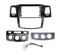Car Stereo Radio Fascia Panel 9 Inch Black ABS Protective Navigation Frame Kit for 2011 2016 Auto AC Model (With power cord)
