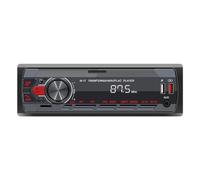 Car Stereo Radio, FM/AM Radio LCD Clock with 7 Colors Lighting, Bluetooth Hands-free MP3 Player Supports 2 USB/AUX in/TF/SD/iOS Android