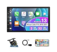Car Stereo Radio for Nissan Juke F15 2010 2011 with 7 Inch Touch Screen,Wireless Carplay/Android Auto,GPS Sat Nav WiFi Split Screen Bluetooth RDS DAB+ SWC AHD Backup Camera Mic