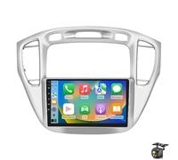 Car Stereo Radio for To-yota Highlander 2000-2007,9 inch Wireless Carplay Android Auto Touch Screen Upgrade Multimedia Player Bluetooth DSP Backup Camera Navigation GPS(Size:8 CORE 4+64G,Color:Silver)