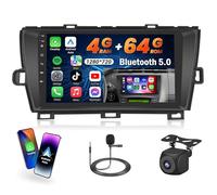 Car Stereo Radio for Toyota Prius 2010 2011 2012 2013 2014 2015 with Wireless Carplay Android Auto, 4+64G 9 inch Thouch Screen Bluetooth Radio with BT5.0 32EQ 1280 * 720P GPS WiFi