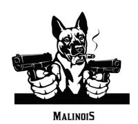 Car Sticker 22 cm Black Belgian Malinois Sticker Black Belgian Malinois Car Sticker Pet Dog Sticker Waterproof Funny Car Sticker Bumper Rear Window Decorations