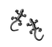 Car Sticker 3D Gecko Lizard Auto Badge Metal Car Decal Decorative Accessories Black 2PCS Sticker, Gecko, Lizard Decal, Metal, D Badge, Motorcycle
