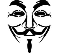 Car Sticker Anonymous MASK Novelty Van Truck Bumper Window Boot V Vendetta Decal