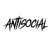 Car Sticker- Antisocial Bumper Decal car Shield Sticker Relatable Funny Laptop Office (Black)