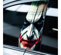 Car Sticker, B Pillar Sticker, Car Pillar Protector, 1 Set Clown Sticker (A)