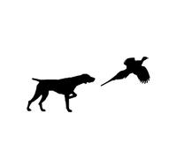 Car Sticker Car Personality German Shorthair Pointer Pheasant Vinyl Sunscreen Reflective Decal Sticker PVC Sticker(Black)